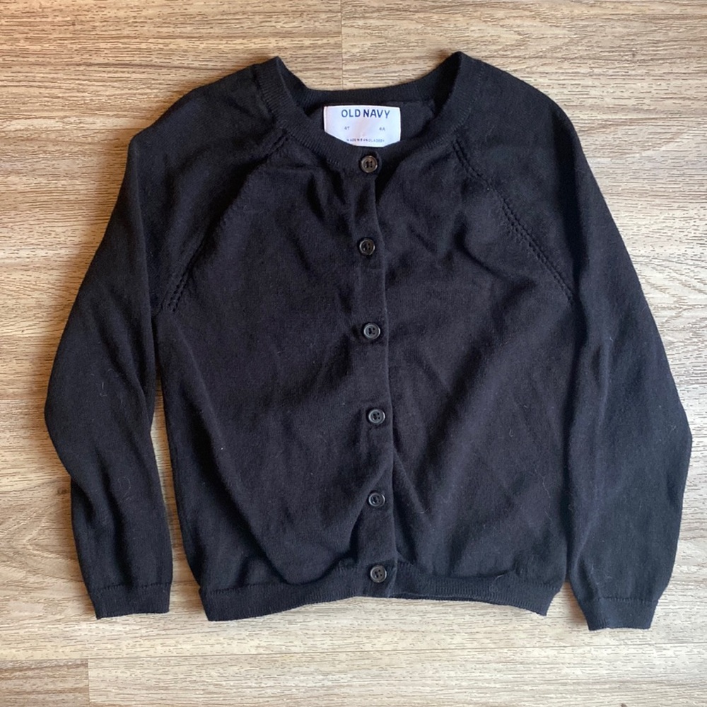 4T Black cardigan